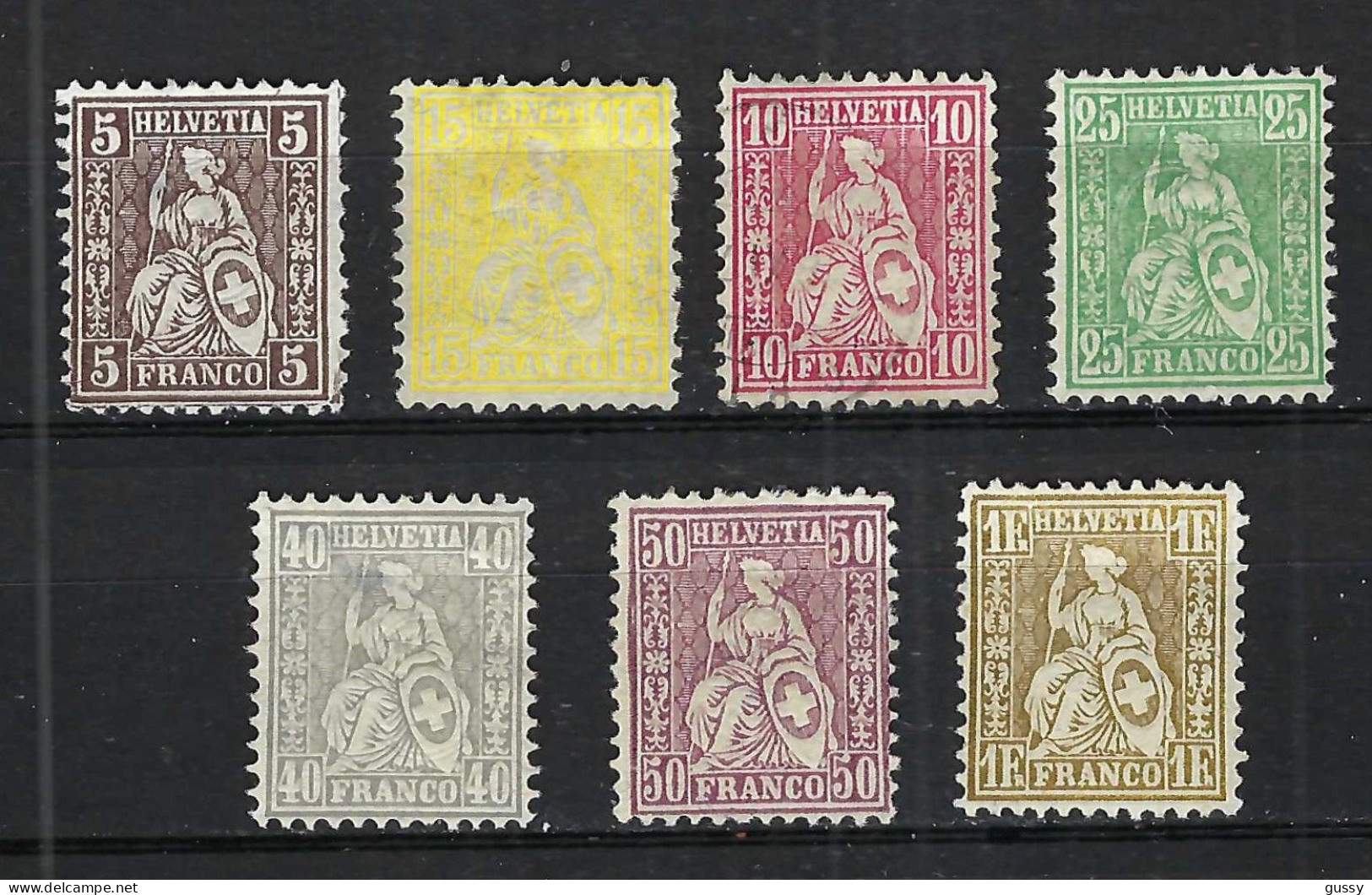 SUISSE Ca.1881: Lot D' "Helvétie Assise" Neufs(*) Qualité Moyenne - Ungebraucht