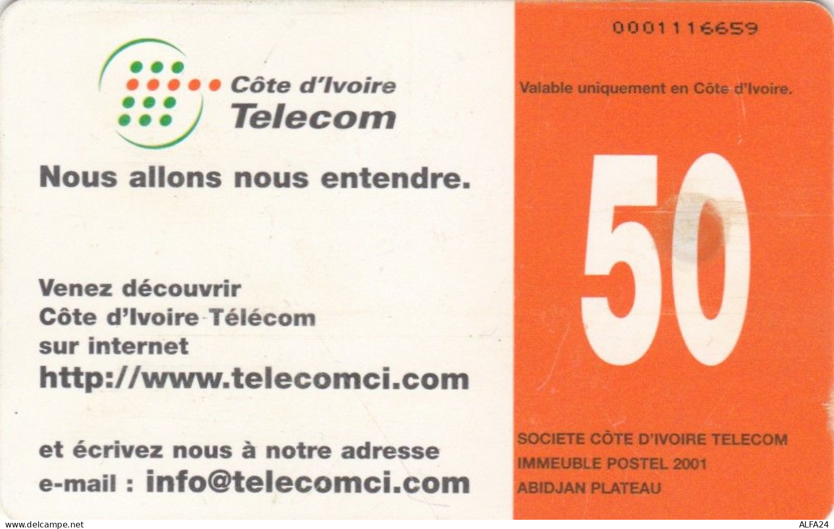 PHONE CARD COSTA D'AVORIO (E65.25.2 - Côte D'Ivoire