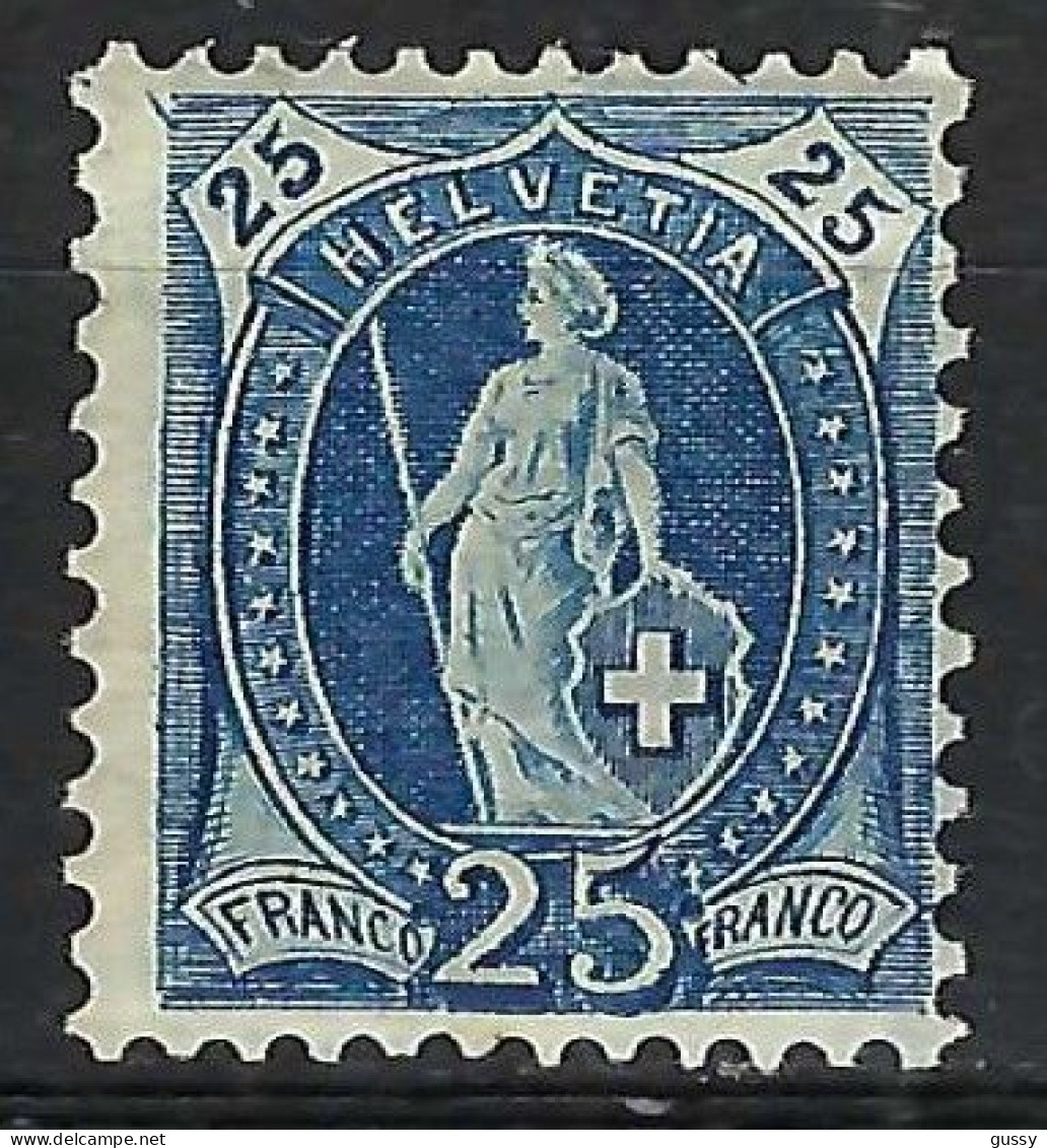 SUISSE Ca.1899: Le ZNr. 73D "Helvétie Debout" Neuf*, Var. "trait Oblique" - Neufs