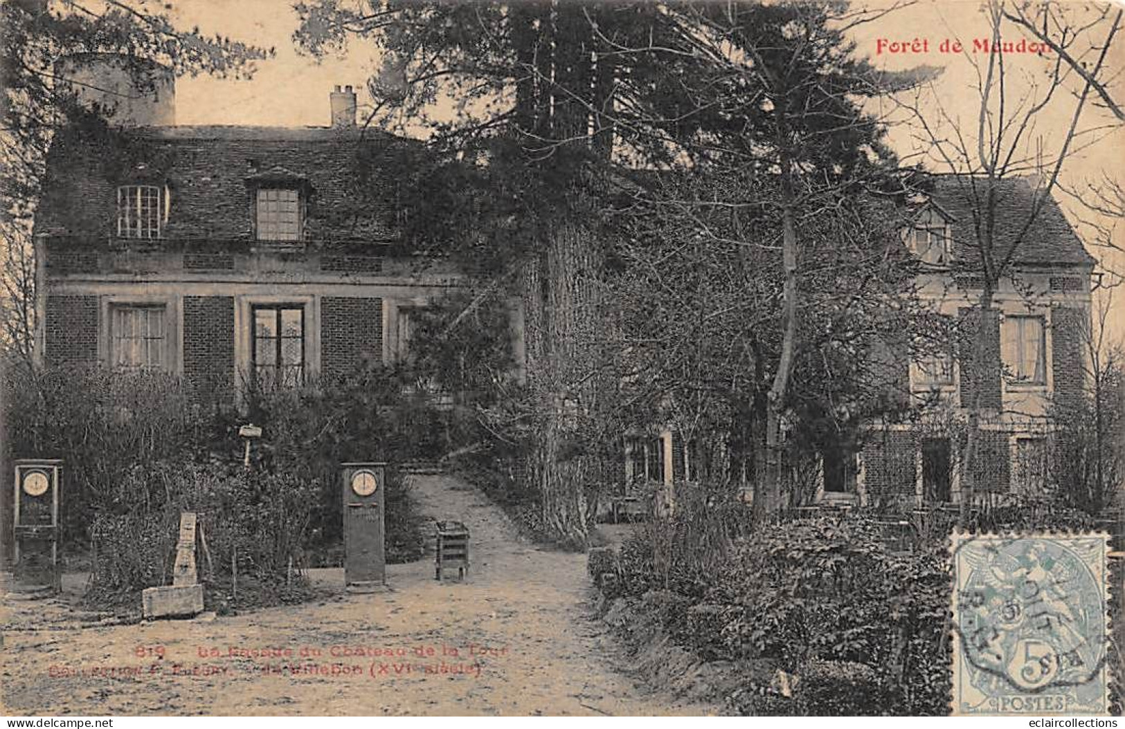 Meudon       92      Forêt.  Façade  Du Château De La Tour Villebon. Jeu De La Grenouille. Et Putching Ball  (voir Scan) - Meudon