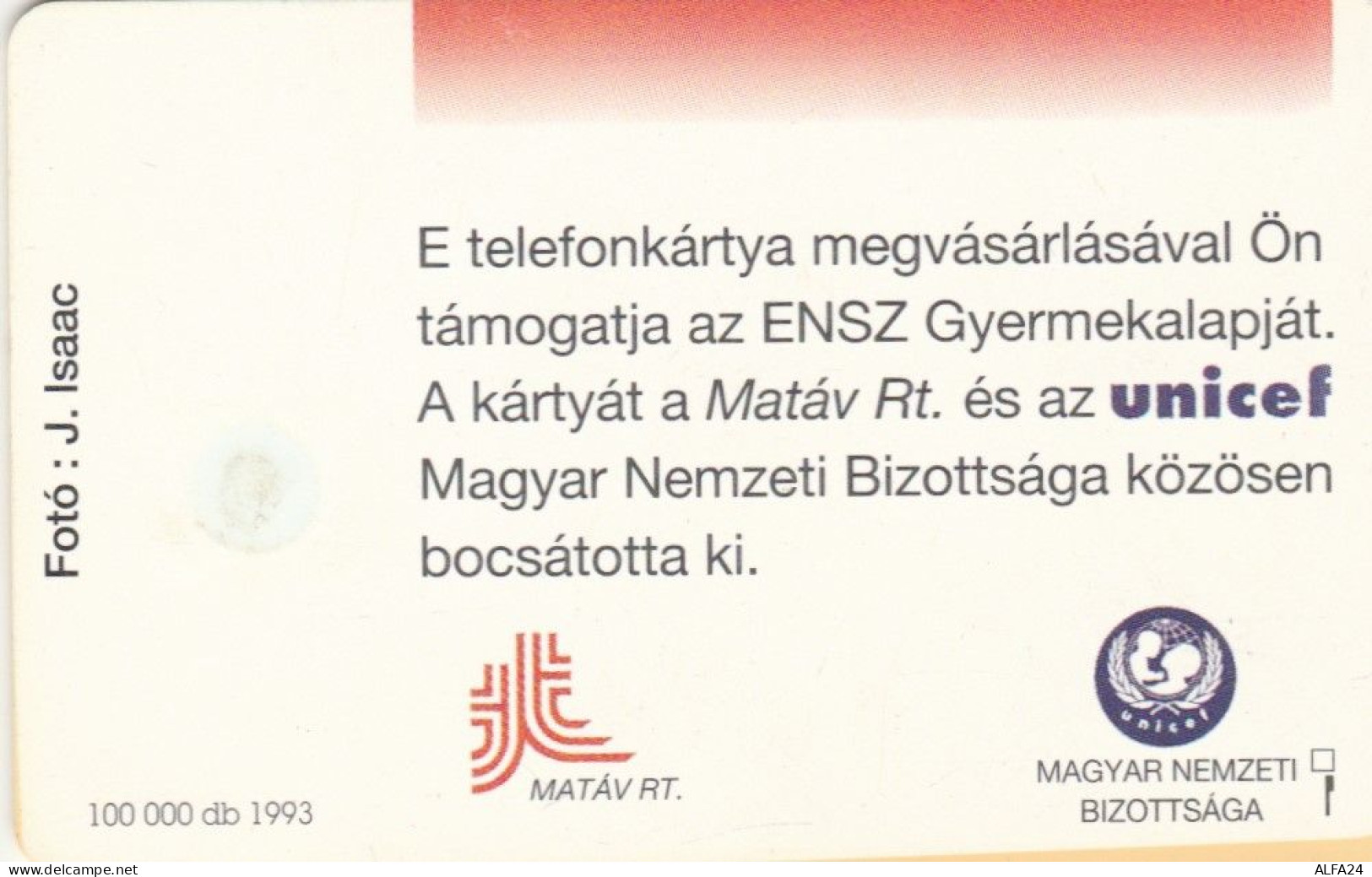 PHONE CARD UNGHERIA UNICEF (E69.29.8 - Hongrie