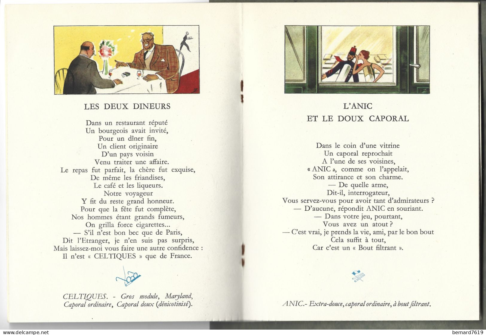 Livret  Cigarettes  - Tabac -  Petites Fables A L'usage  Des Grands Fumers  Seita  -1939 - Autres & Non Classés