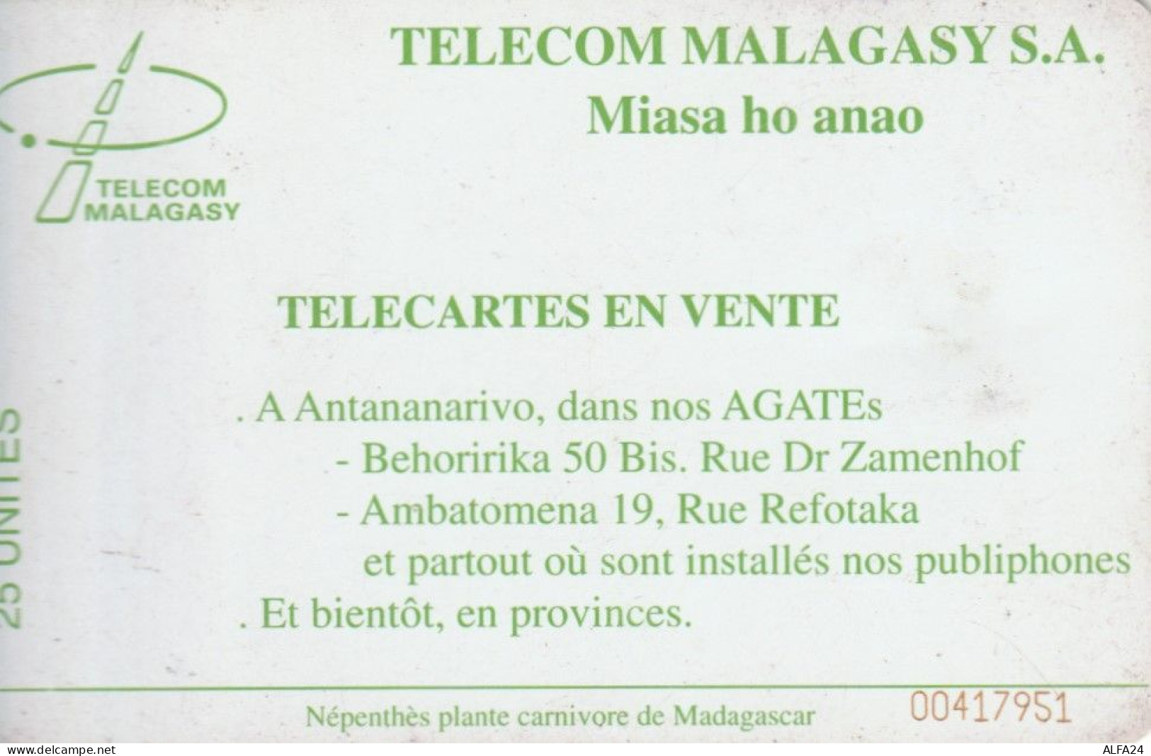 PHONE CARD MADAGASCAR (E78.14.7 - Madagaskar