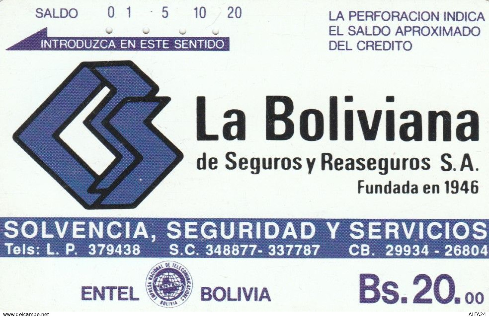 PHONE CARD BOLIVIA (E79.16.2 - Bolivia