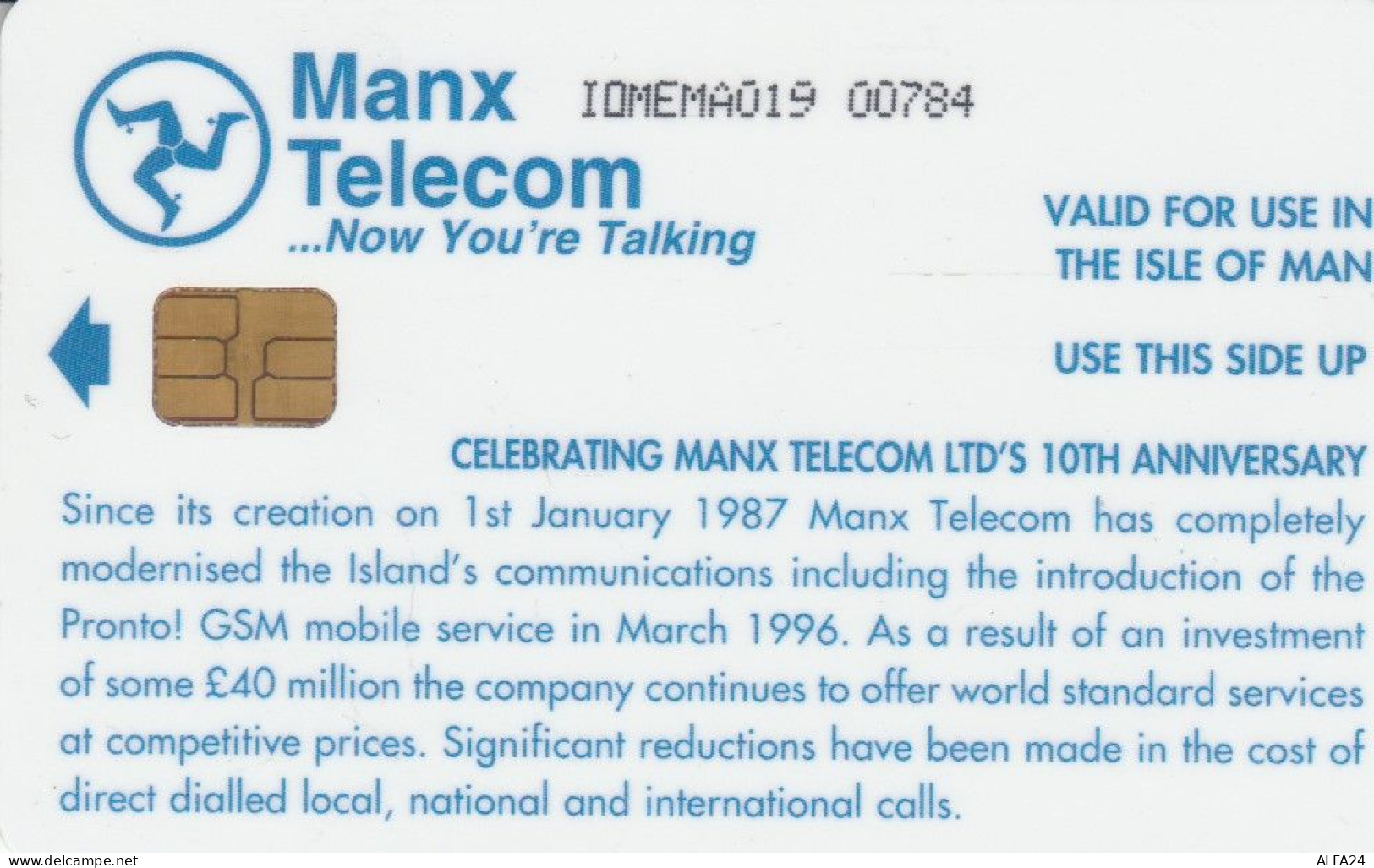 PHONE CARD ISOLA MAN (E82.10.2 - [ 6] Isle Of Man