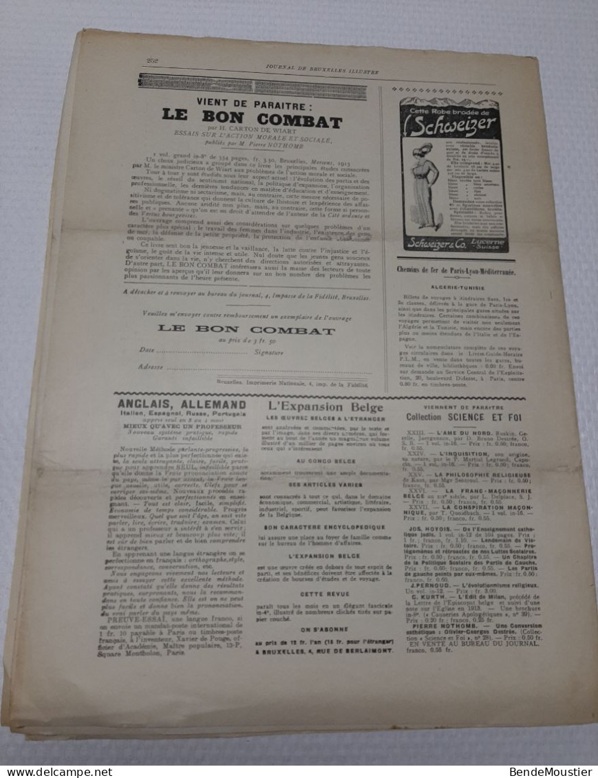 Journal De Bruxelles Illustré - Souverains Danois à Bruxelles - Concours Hippique - Union Coloniale - 1914. - Algemene Informatie