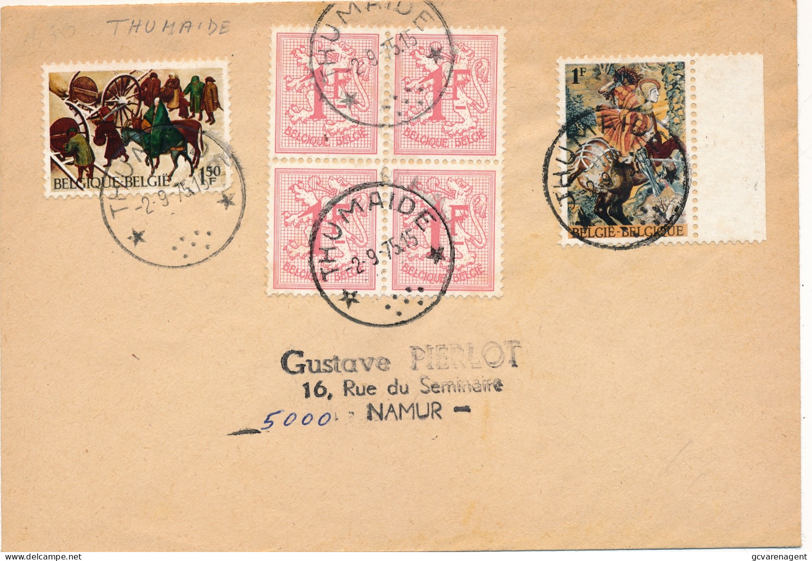 ENVELOPPE 1975   CACHET  THUMAIDE          2 SCANS - Briefe U. Dokumente