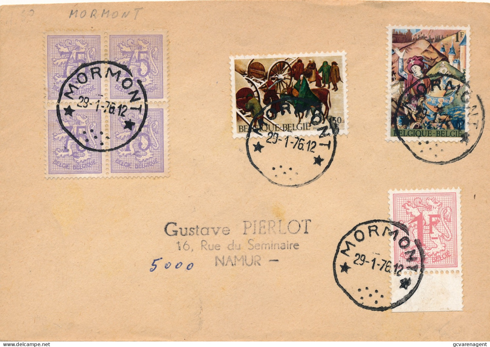 ENVELOPPE 1976   CACHET  MORMONT          2 SCANS - Lettres & Documents