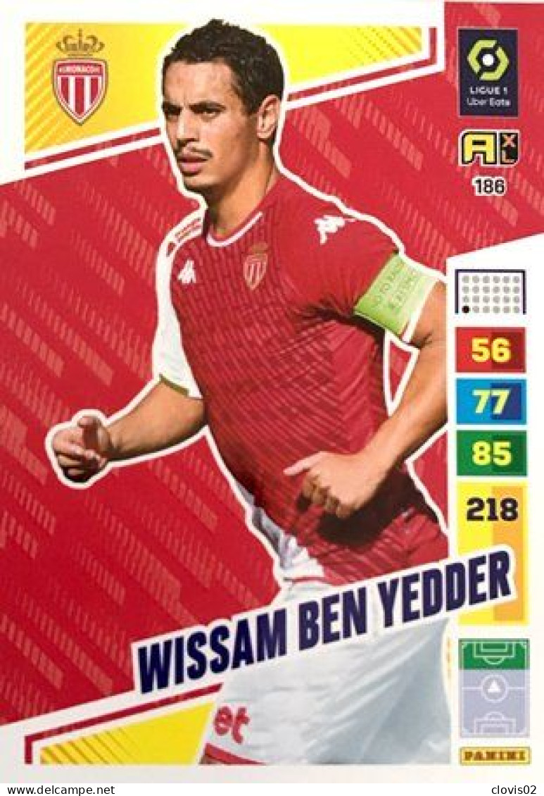 186 Wissam Ben Yedder - AS Monaco - Panini Adrenalyn XL 2023-2024 Ligue 1