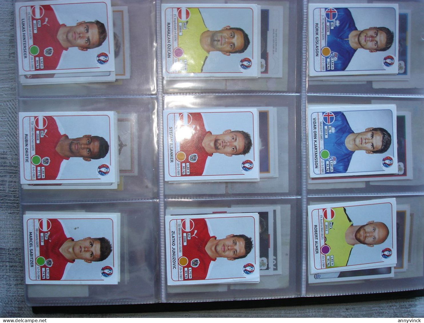 Panini & Familie 680 losse stickers Euro 2008/2016, Fifa world 2018 met dubbels & Red Devils reeks 2014 volledig