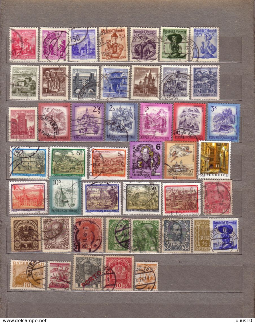 AUSTRIA 46 Used (o) Different Stamps Lot #1539 - Verzamelingen