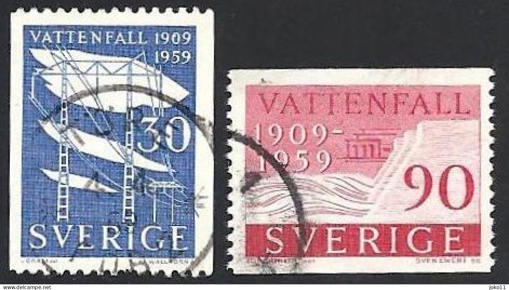 Schweden, 1959, Michel-Nr. 446-447, Gestempelt - Oblitérés