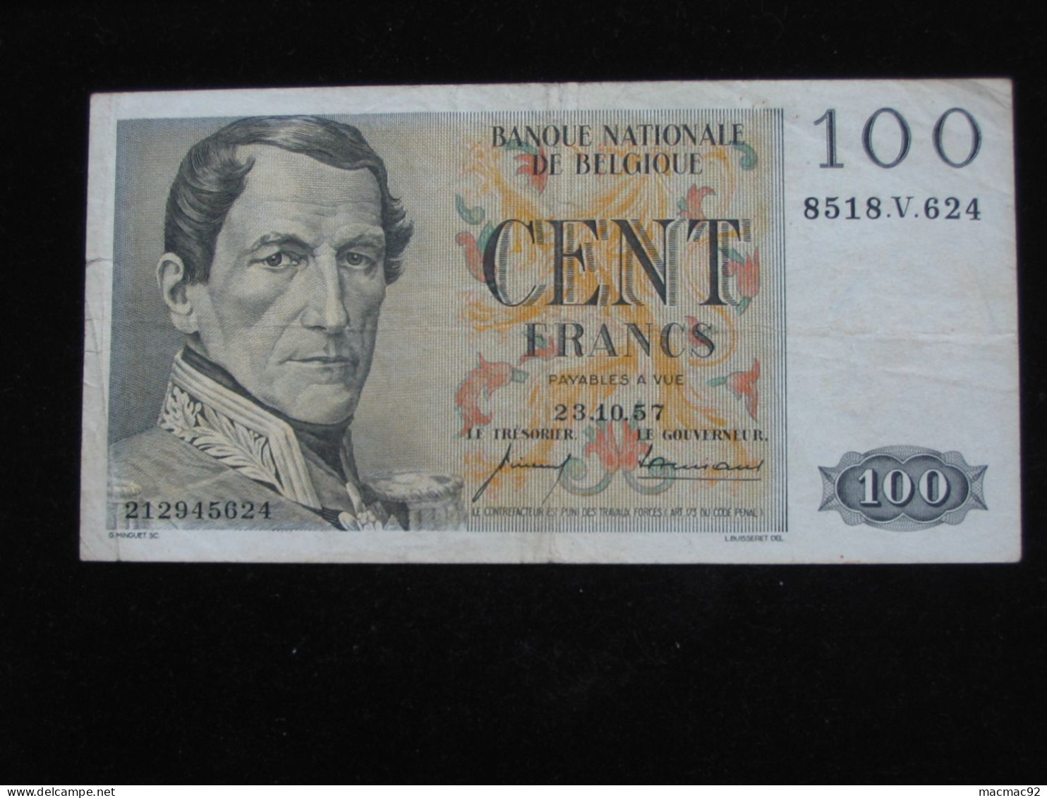 BELGIQUE - 100 Francs 1957 - Banque Nationale De Belgique  **** EN ACHAT IMMEDIAT **** - 100 Francs