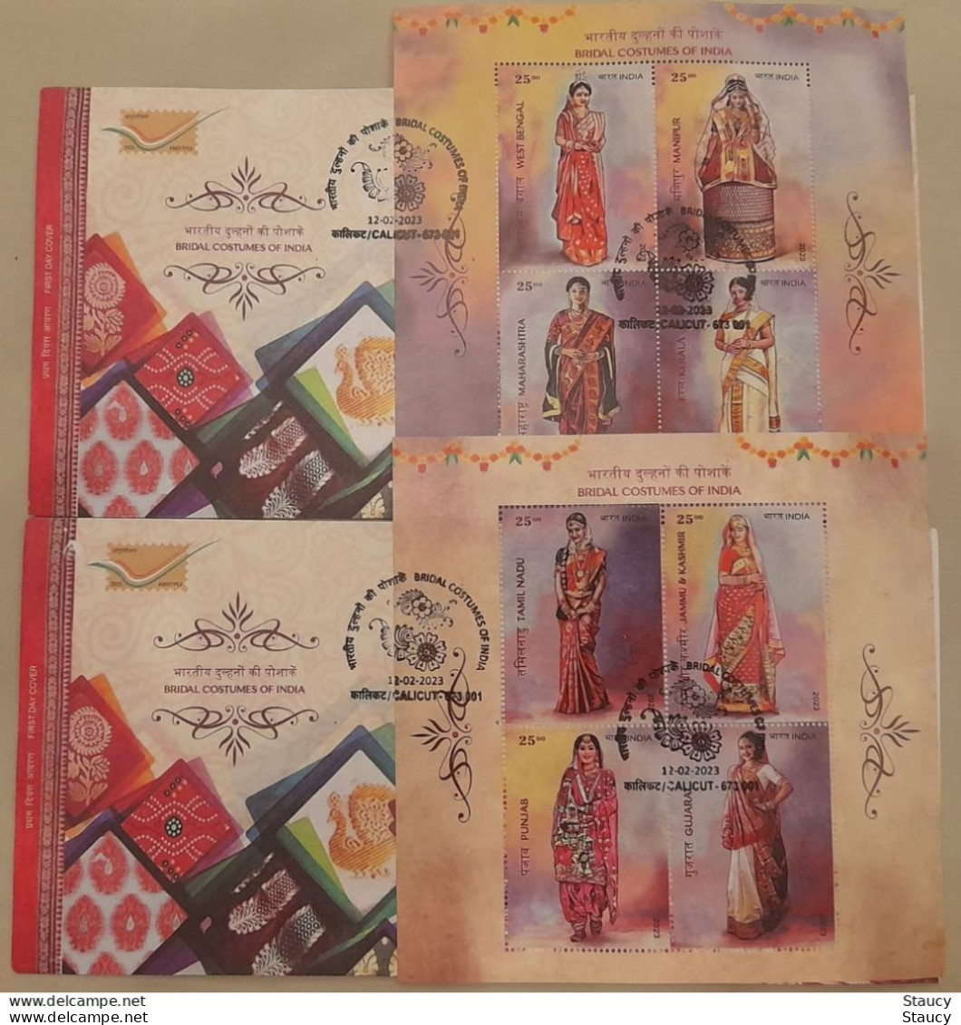 India 2023 Complete Year Collection Of 11 MS / SS FIRST DAY COVER'S FDC'S Year Pack As Per Scan RARE To Get - Volledig Jaar