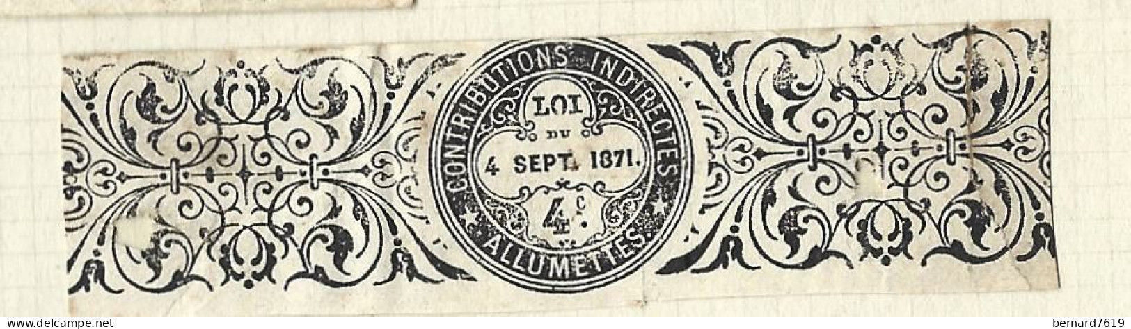 Timbres Taxe  -  Canada - Loi Du 4 Septembre 1871 -  4 Allumettes - Revenues