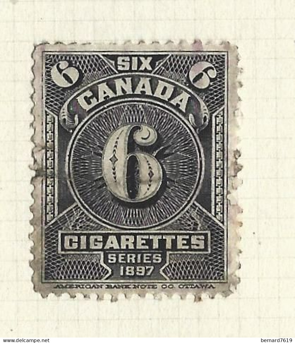 Timbres Taxe  -  Canada - Cigarette -  Series 1897  - 6 Cigarettes - Revenues