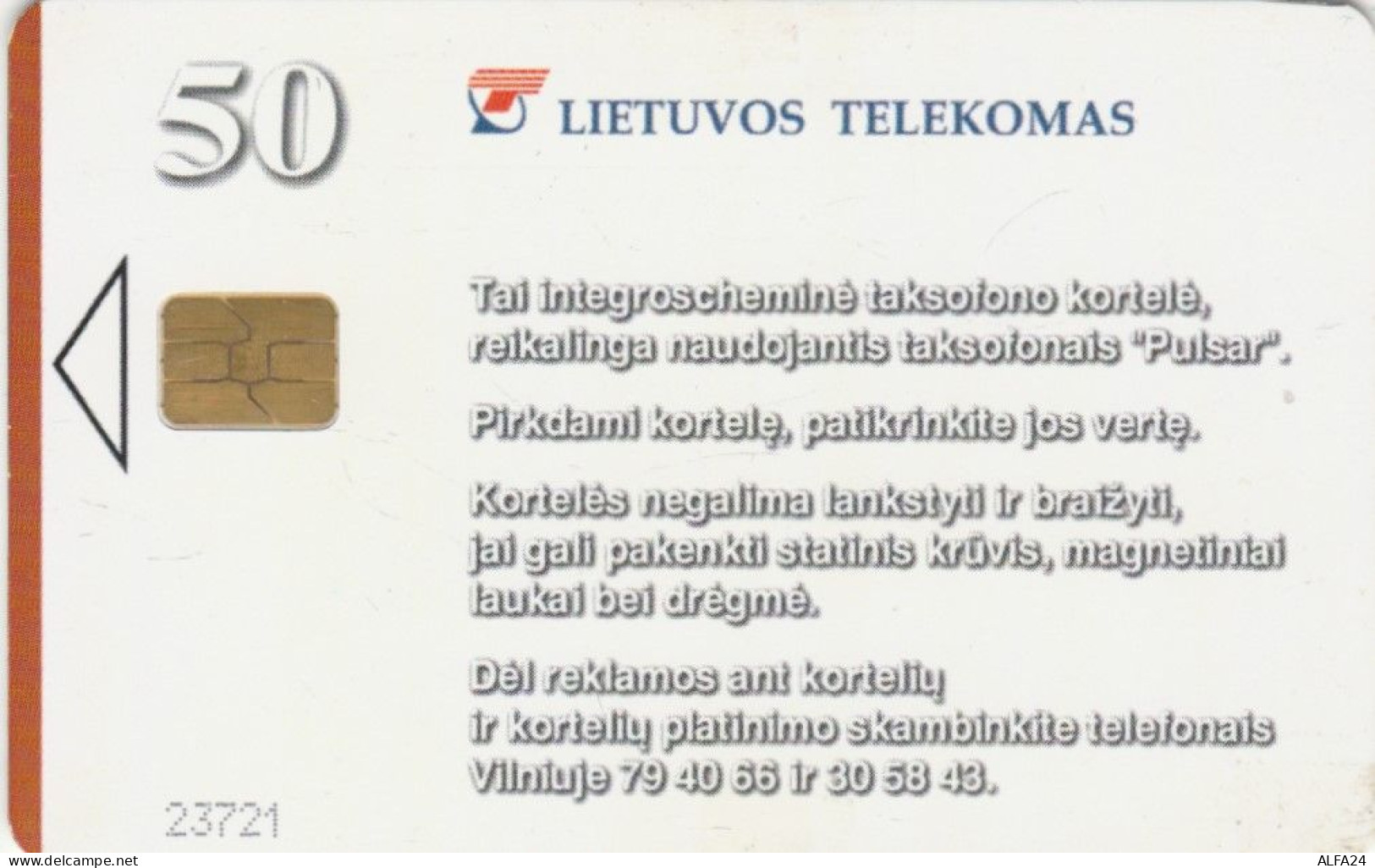 PHONE CARD LITUANIA (E89.20.6 - Lituania