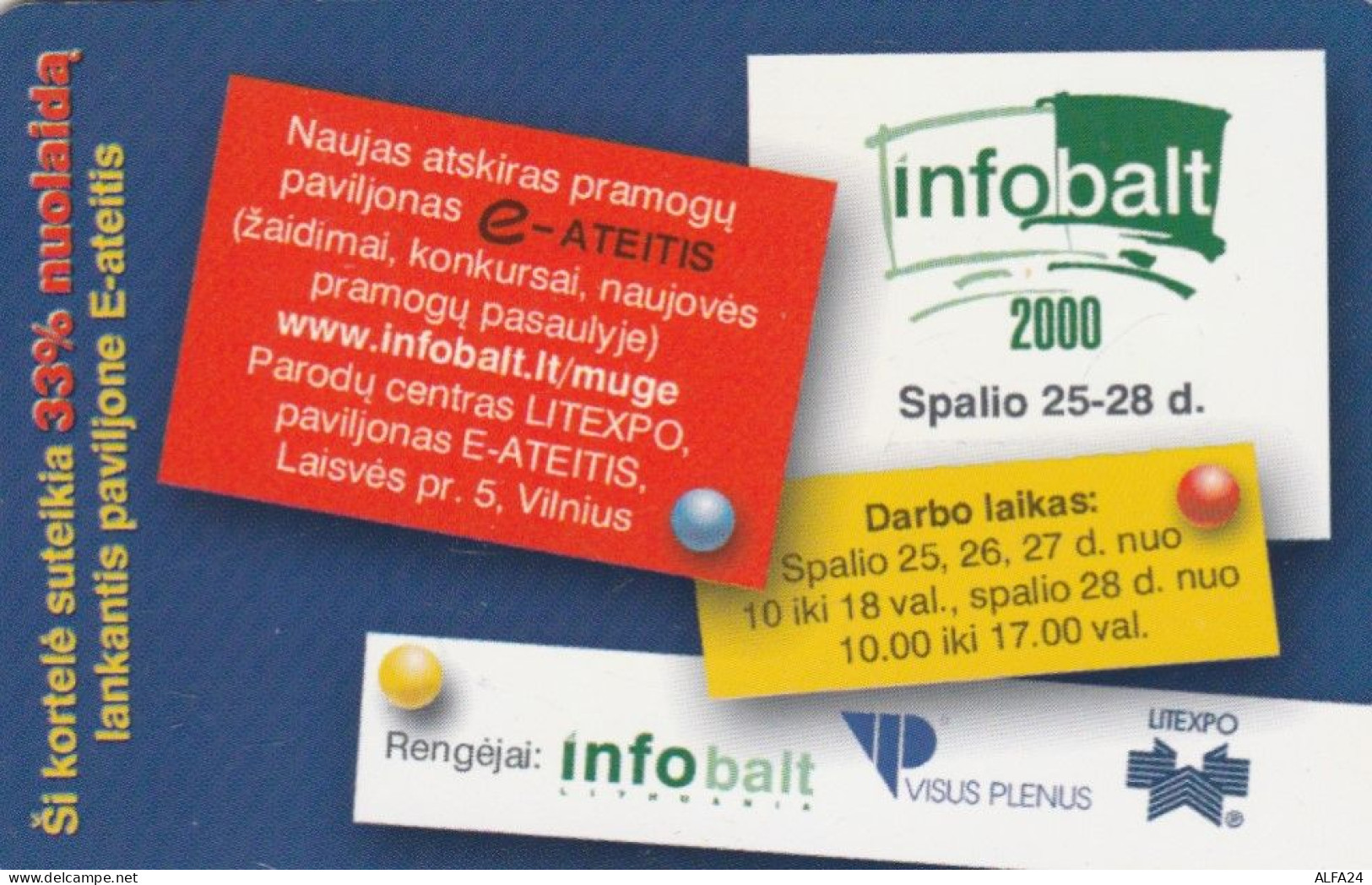 PHONE CARD LITUANIA (E89.19.6 - Lithuania