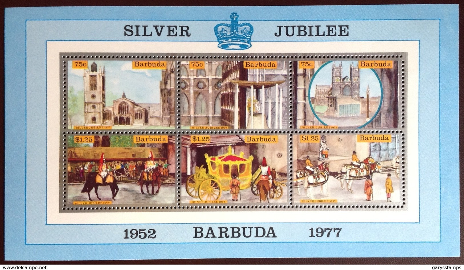 Barbuda 1977 Silver Jubilee Minisheet MNH - Barbuda (...-1981)