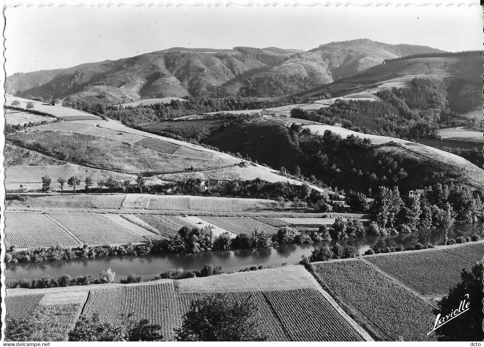 BIRIATOU (64) Hôtel Bonnet. Atchenia Vue De La Terrasse Sur L'Espagne Et La Vallée Ed. Lavielle G. 1596,, Cpsm GF - Biriatou