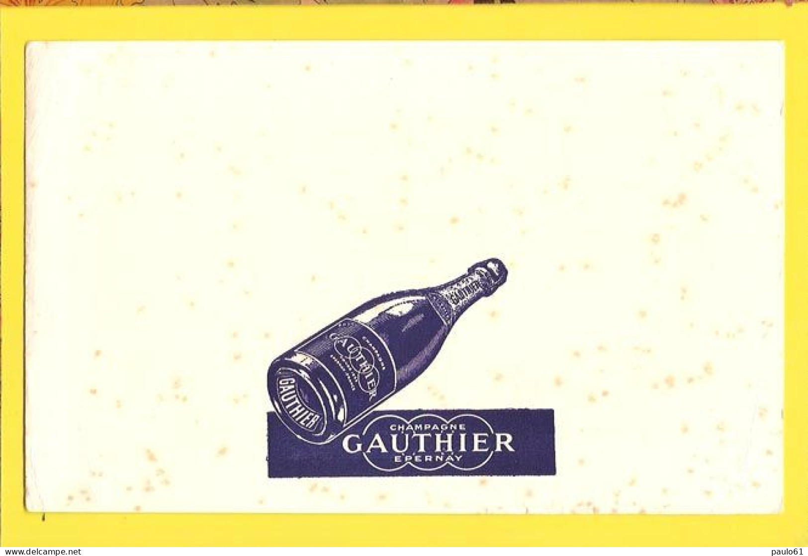 BUVARD & Blotting Paper : Champagne GAUTHIER - Drank & Bier