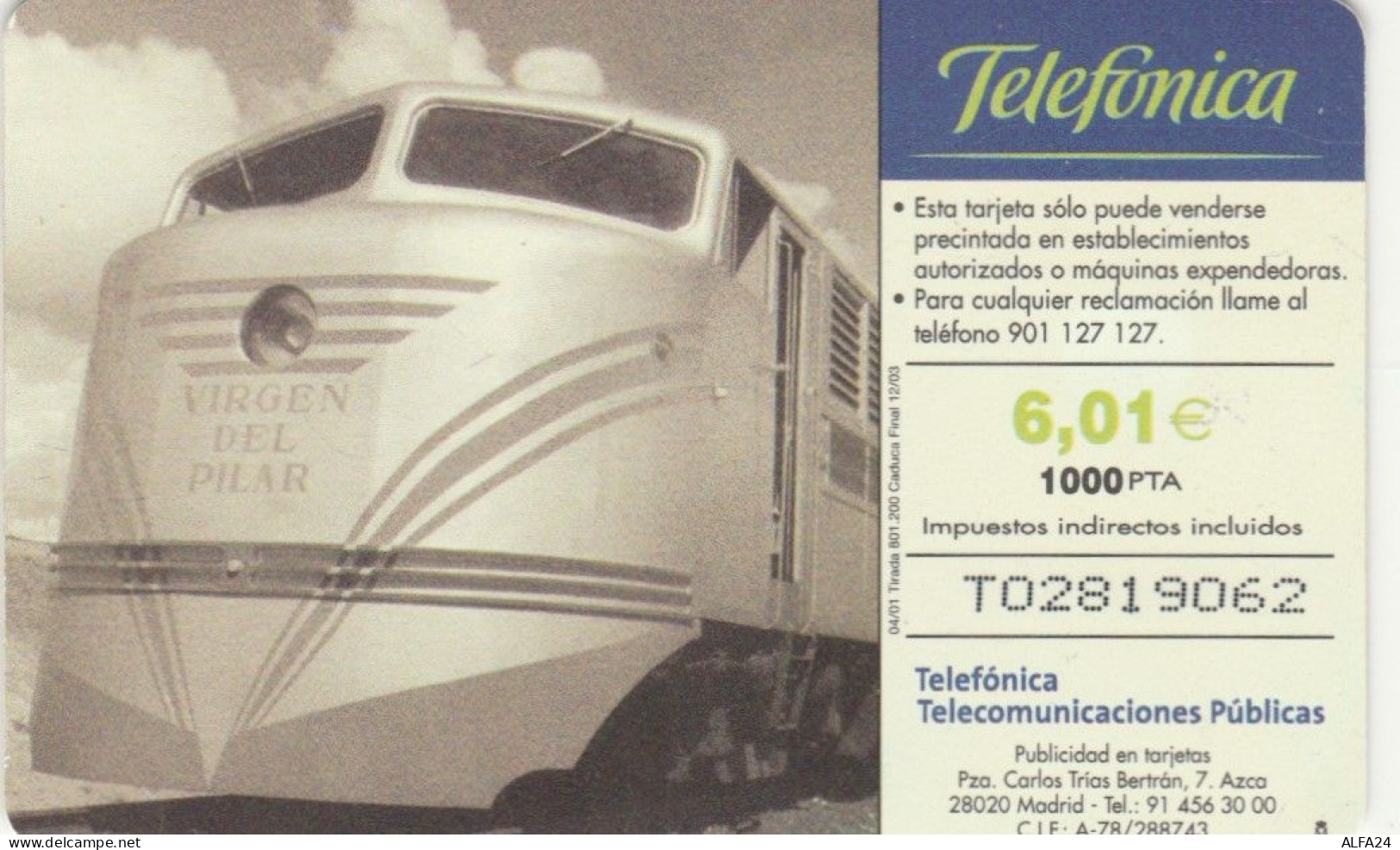 PHONE CARD SPAGNA  (E91.19.6 - Commemorative Advertisment