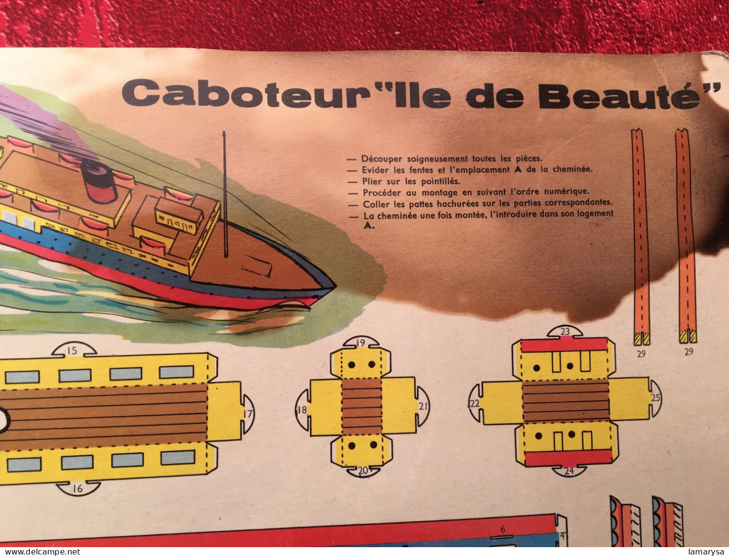 Navire Bateau Caboteur Ile-de-Beauté Corse Découpages De Sylvain & Sylvette-Editions Fleurus-Jouet-Jeux De Construction - Autres & Non Classés