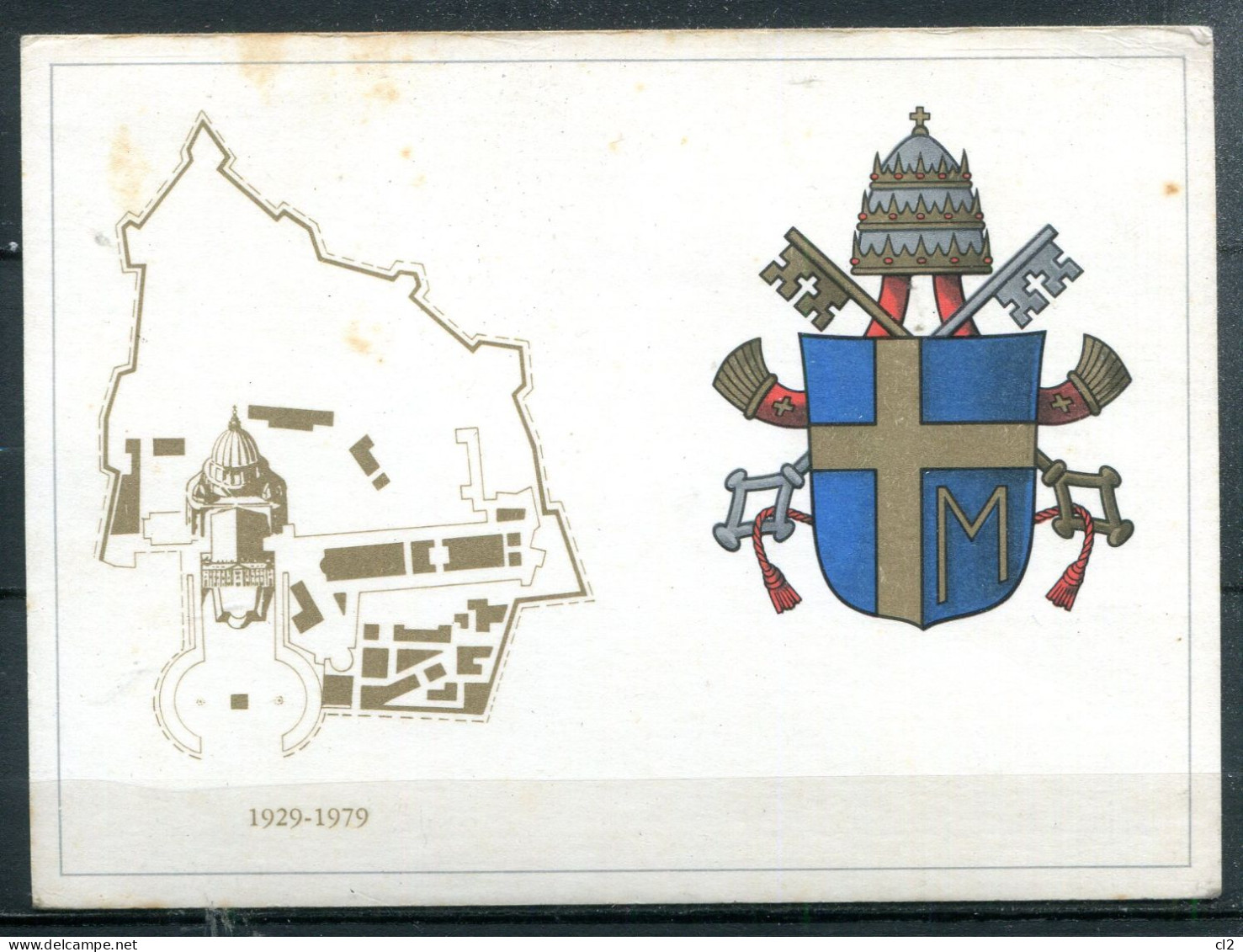 VATICAN - Cinquantenaire Du Vatican - Blason De S.S. Jean-Paul II - Postal Stationeries