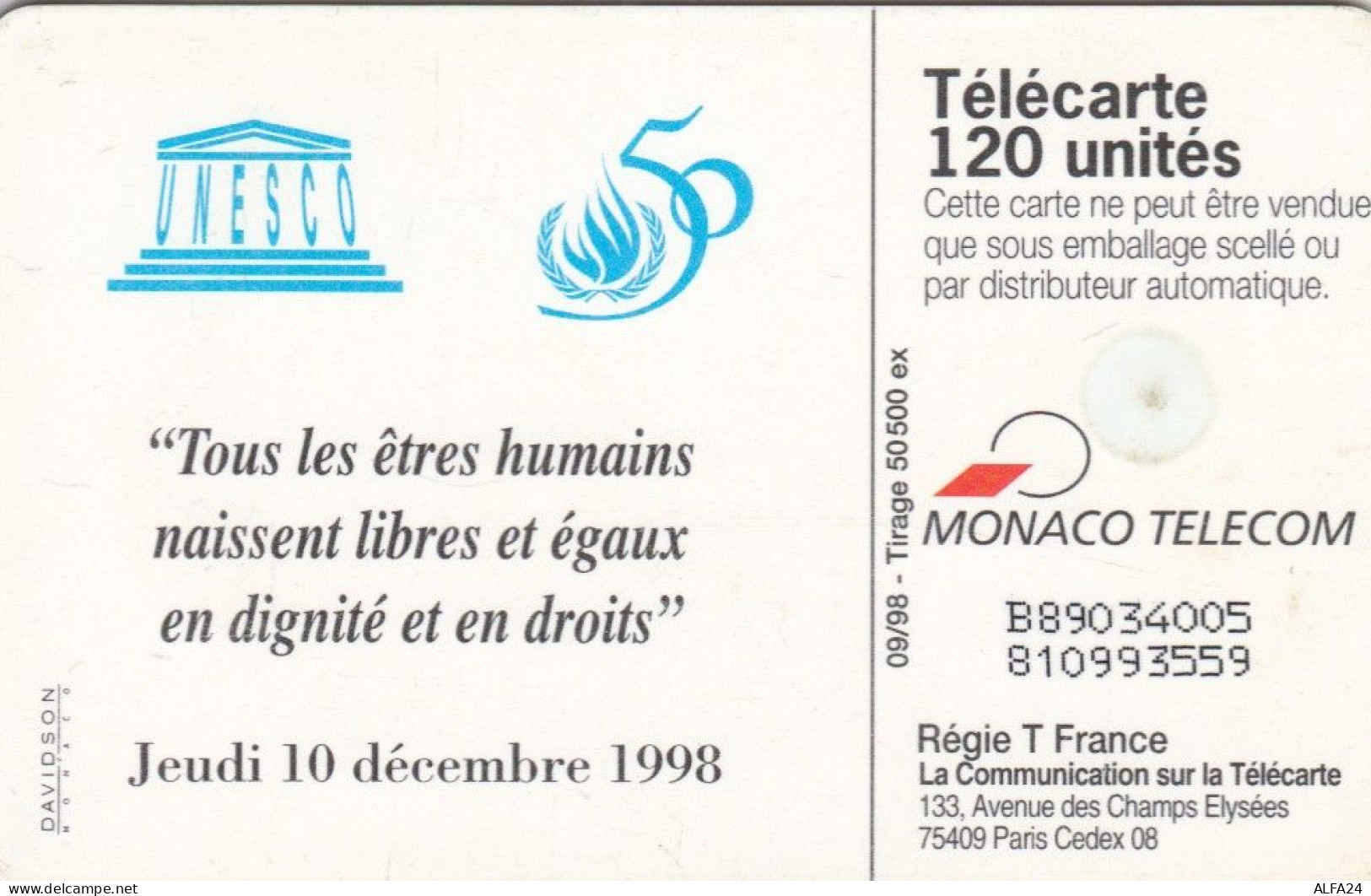 PHONE CARD MONACO  (E96.5.7 - Monaco