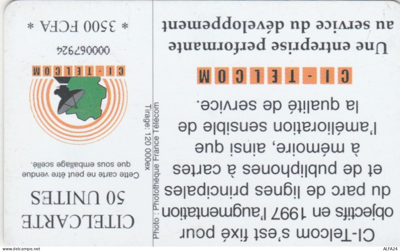 PHONE CARD COSTA D'AVORIO  (E97.3.6 - Ivoorkust