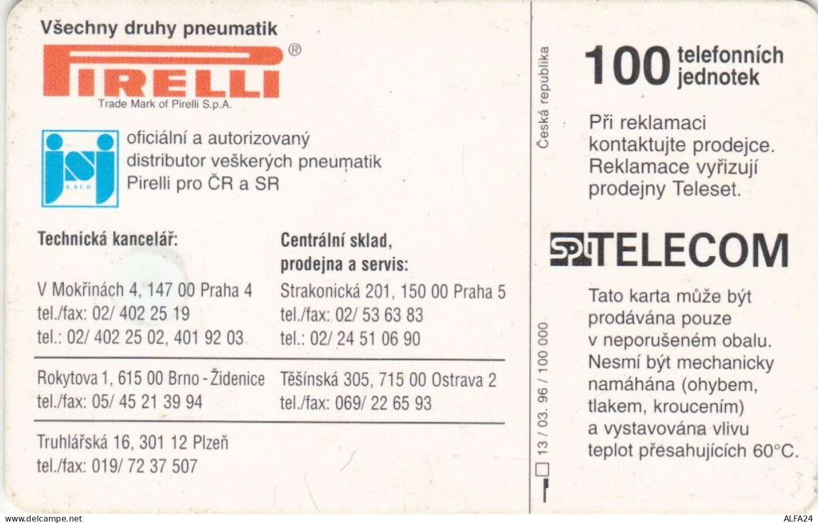 PHONE CARD REPUBBLICA CECA  (E100.18.4 - Czech Republic