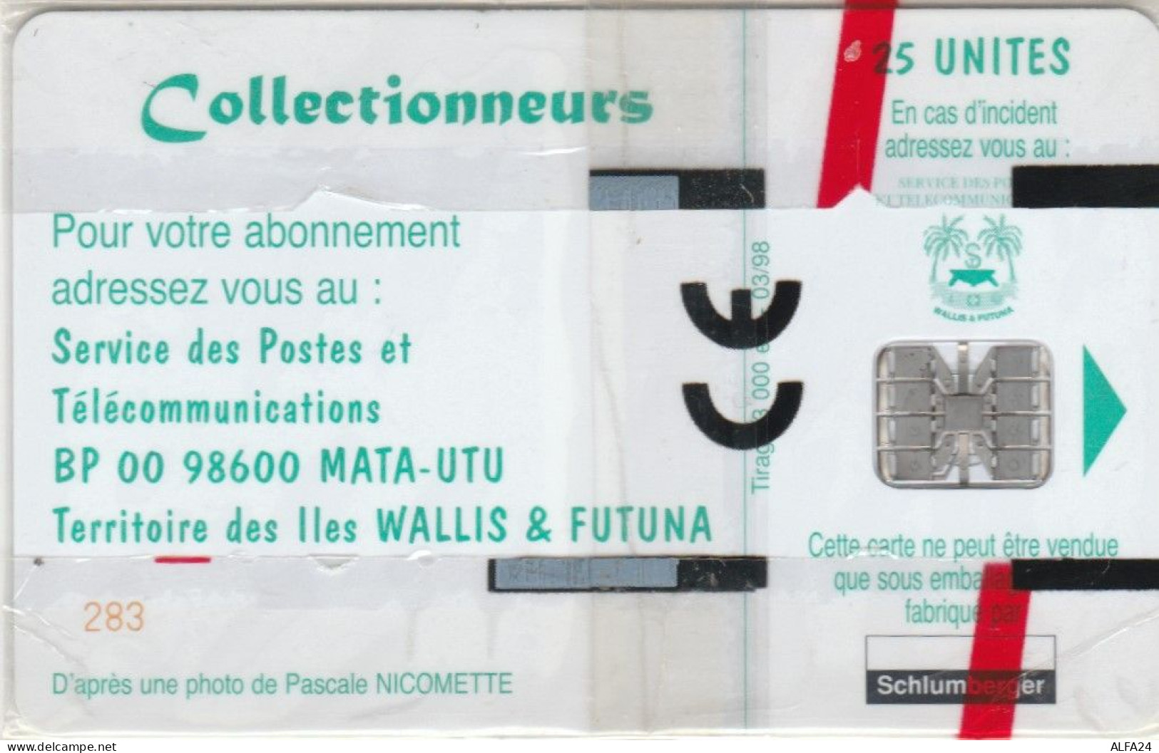 PHONE CARD WALLIS E FUTUNA -NEW BLISTER (E103.39.6 - Wallis Y Futuna