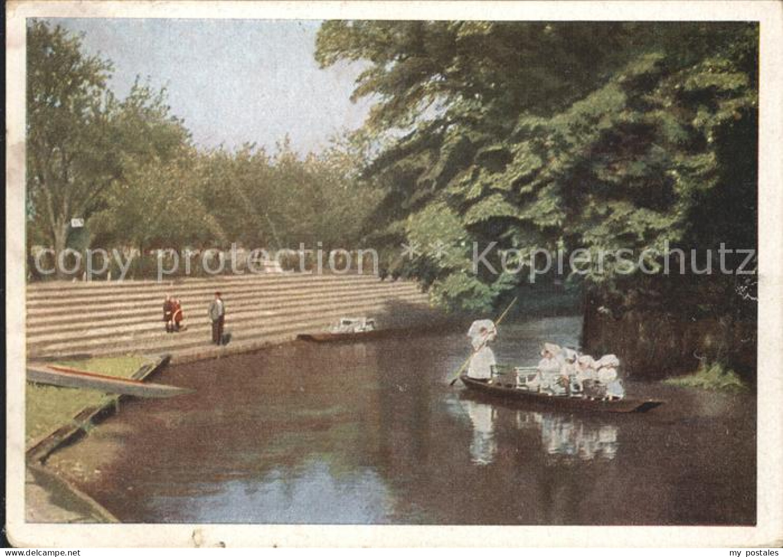 42220361 Luebben Spreewald Hafen Burg Boot Tracht Luebben - Luebben (Spreewald)