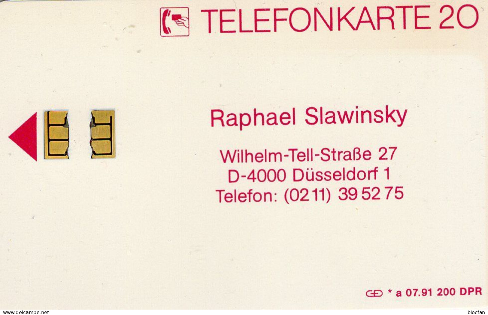 Gutenberg TK N * A 07.1991 (K350) 200Expl.** 125€ Druckerei Raphael Slawinski Buchholz BUND#198 VIP-TC Stamp On Telecard - Characters