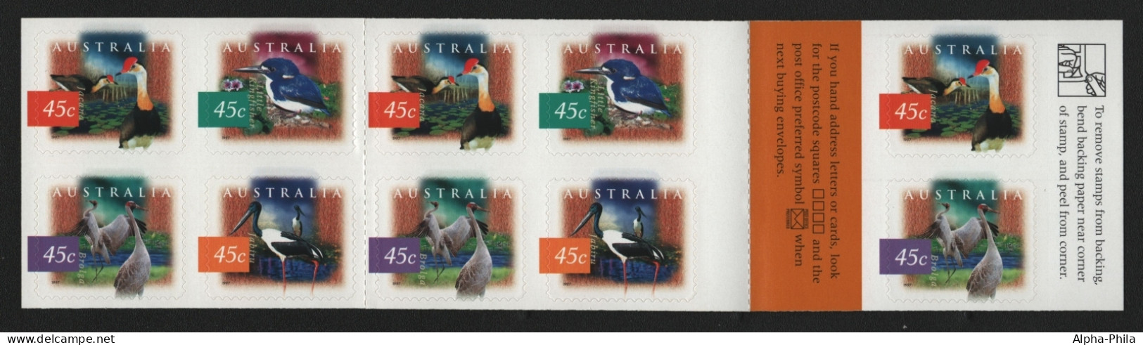 Australien 1997 - Mi-Nr. 1645-1648 BA ** - MNH - MH 113 - Wildtiere - Cuadernillos