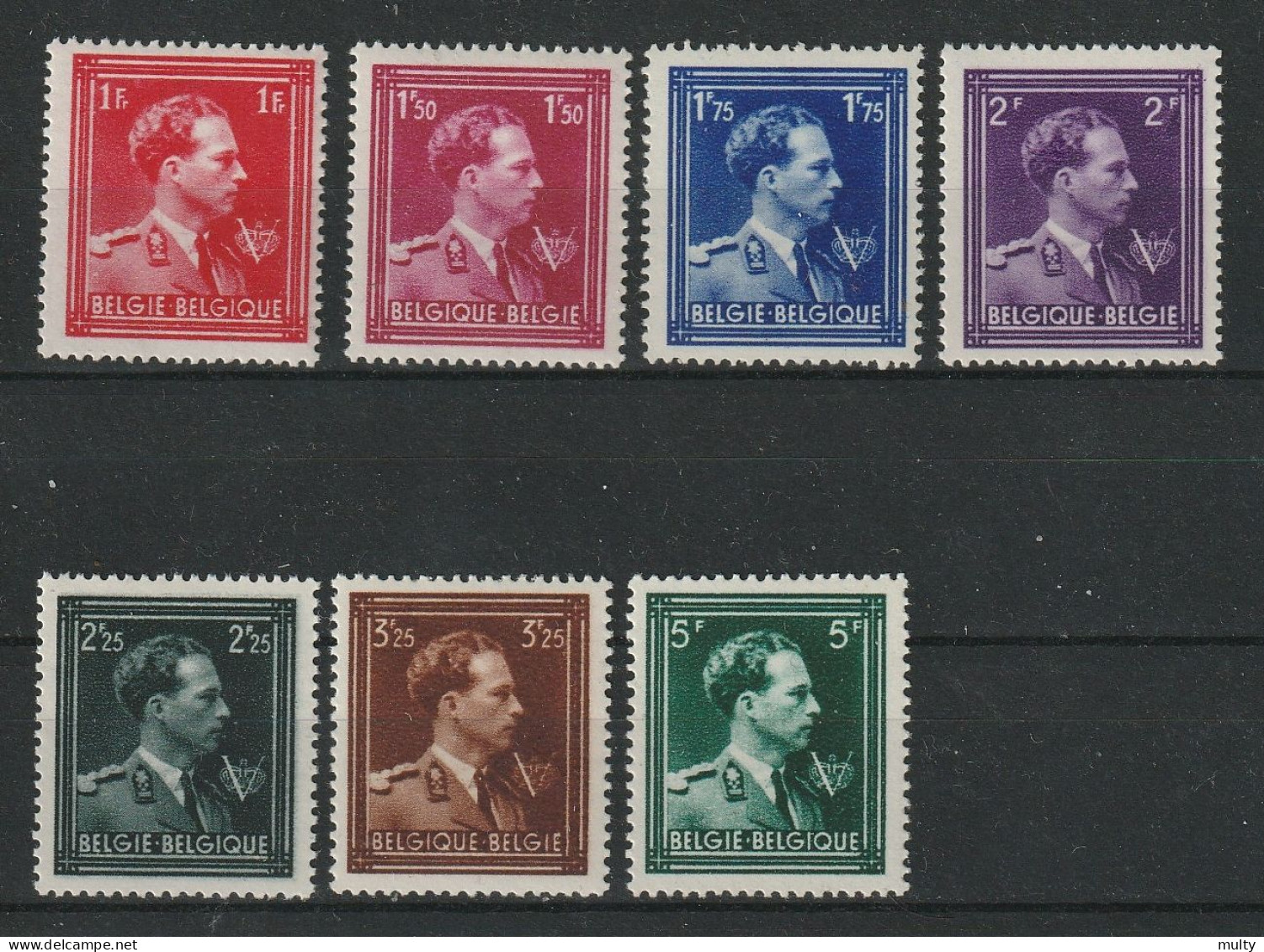 België OCB 690 / 696 ** MNH - 1936-1957 Offener Kragen