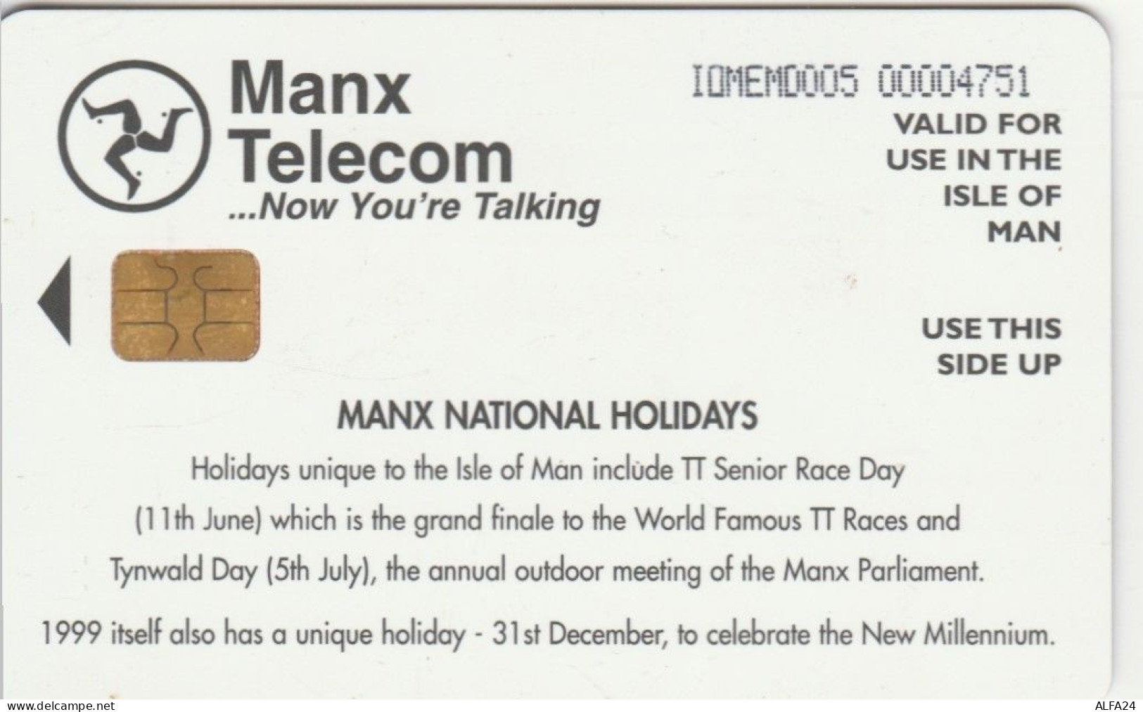 PHONE CARD ISOLA DI MAN Tir 6000 (E104.9.1 - Isle Of Man