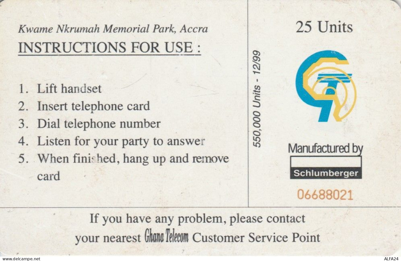 PHONE CARD GHANA  (E105.39.3 - Ghana