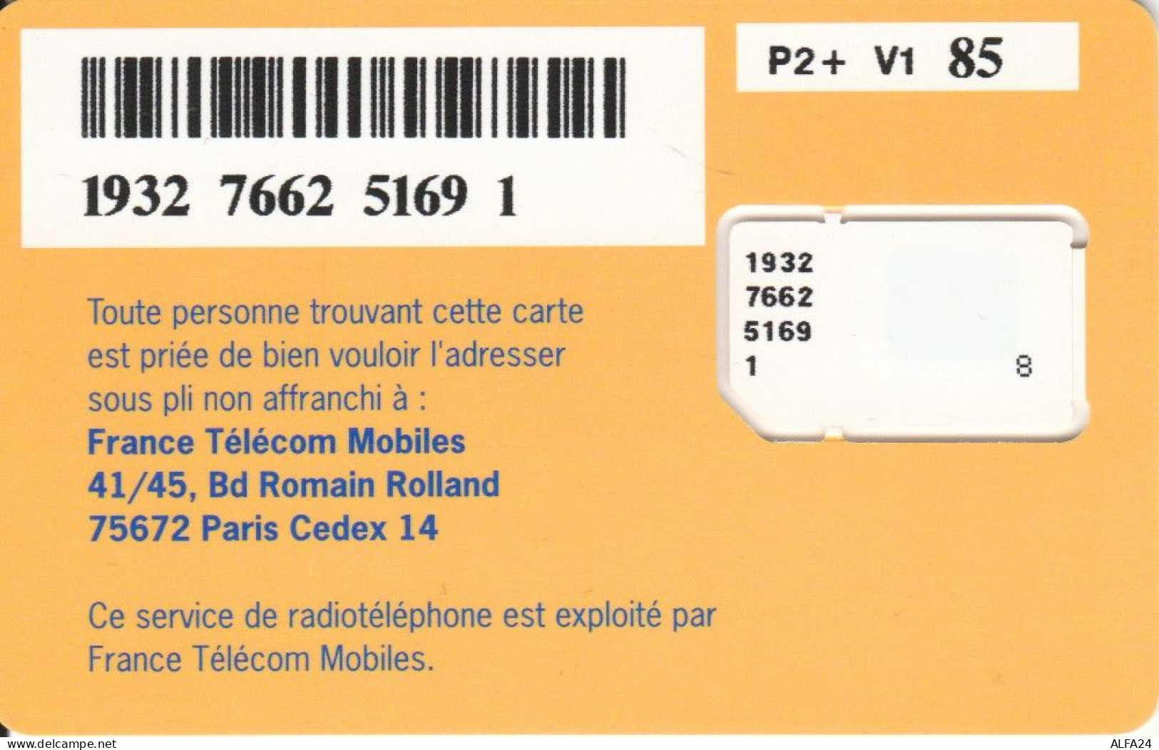 GSM SIM FRANCIA  (E105.5.7 - Mobicartes (GSM/SIM)