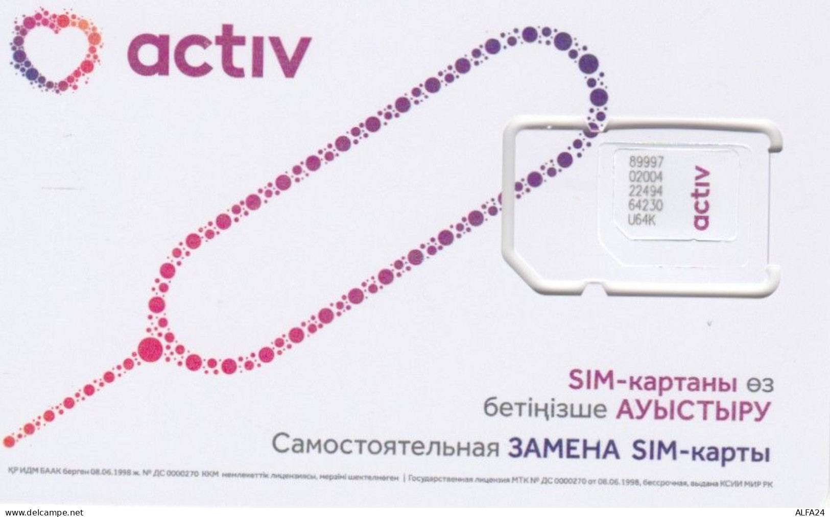 GSM SIM KAZAKISTAN  (E106.3.1 - Kazakistan