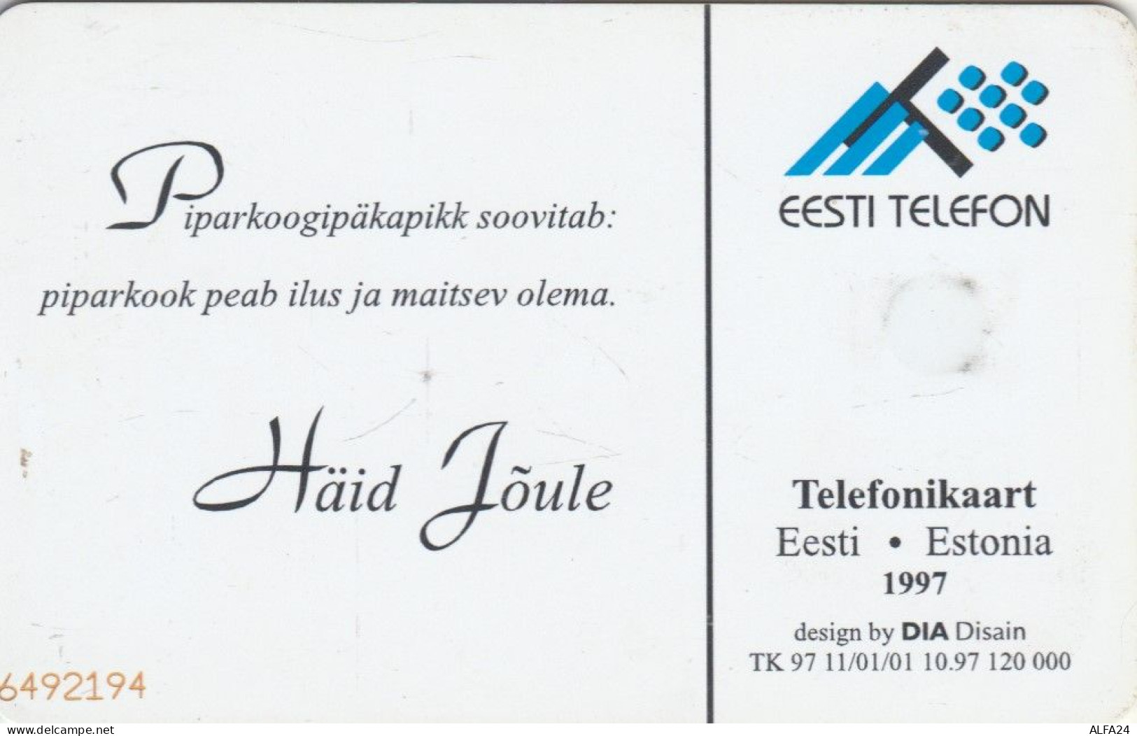 PHONE CARD ESTONIA  (E108.16.5 - Estland