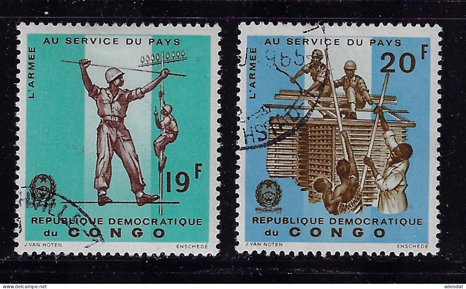 CONGO DEMOCRATIC REP. 1965  SCOTT #556,557 USED - Afgestempeld