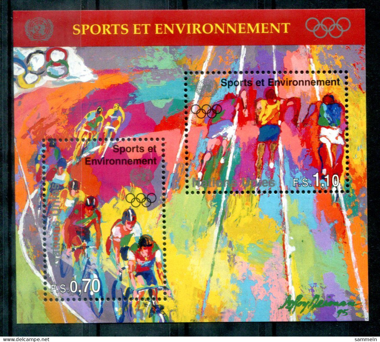 UNO-GENF Block 8, Bl.8 Mnh - Radsport, Sports, Cycling, Vélo - UN GENEVA / ONU GENÈVE - Blocs-feuillets