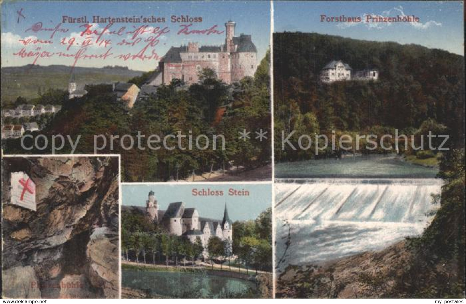 42206647 Hartenstein Zwickau Schloss-Hartenstein Forsthaus-Prinzenhoehle Schloss - Hartenstein