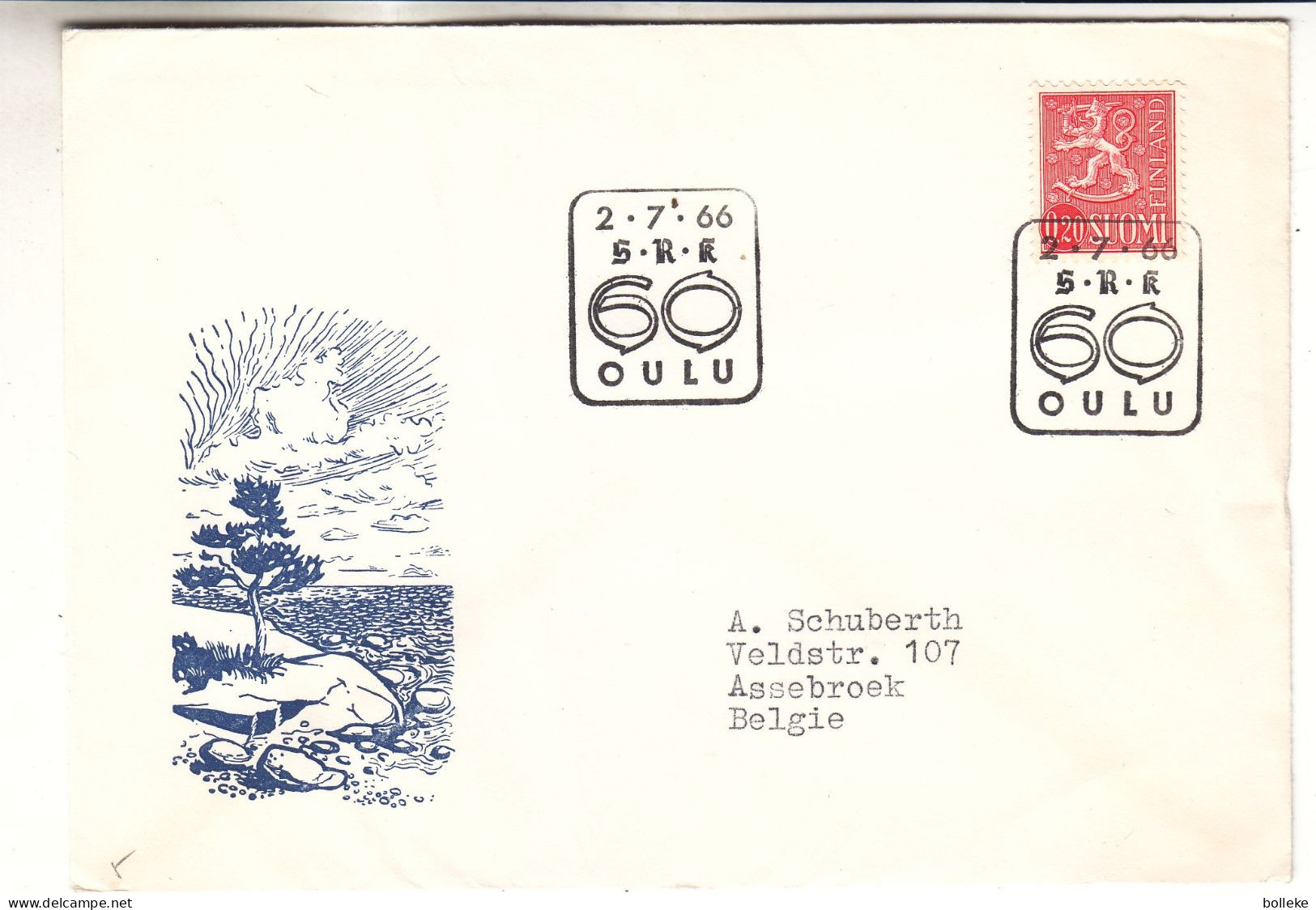 Finlande - Lettre De 1966 - Oblit Oulu - - Covers & Documents