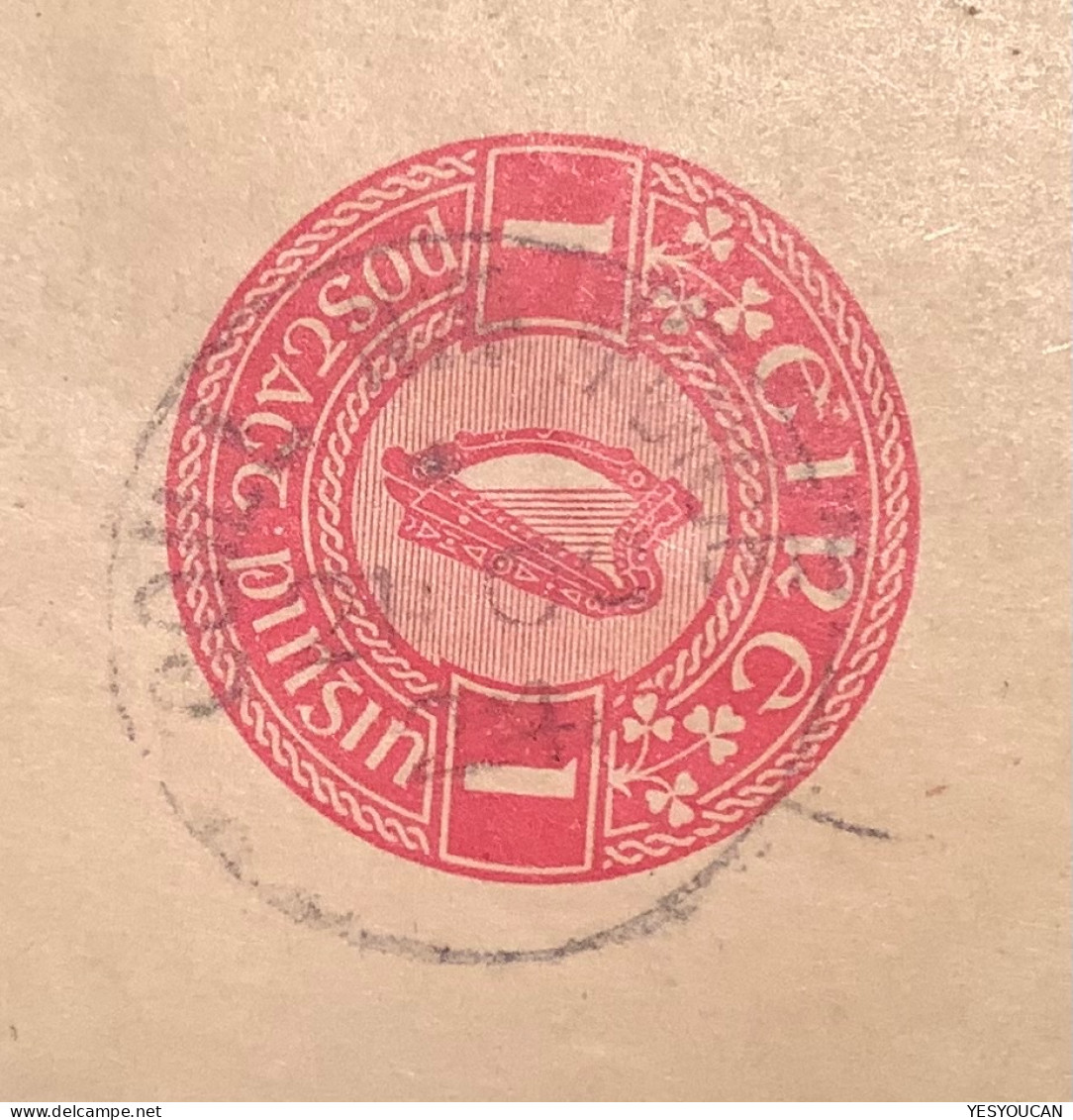 Ireland 1924 Rare Used 1pg Red Postal Stationery Wrapper To Liverpool (Irland Michel S1 - Postwaardestukken