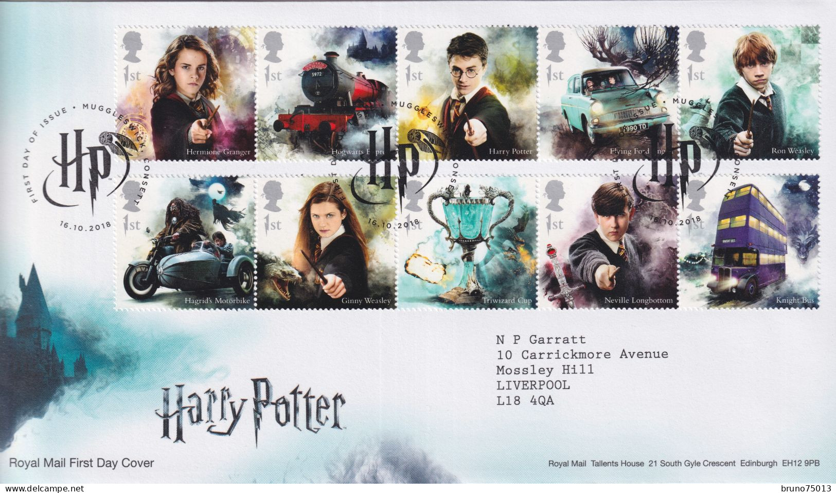 FDC Harry Potter SG 4141/4149 - Cartas & Documentos