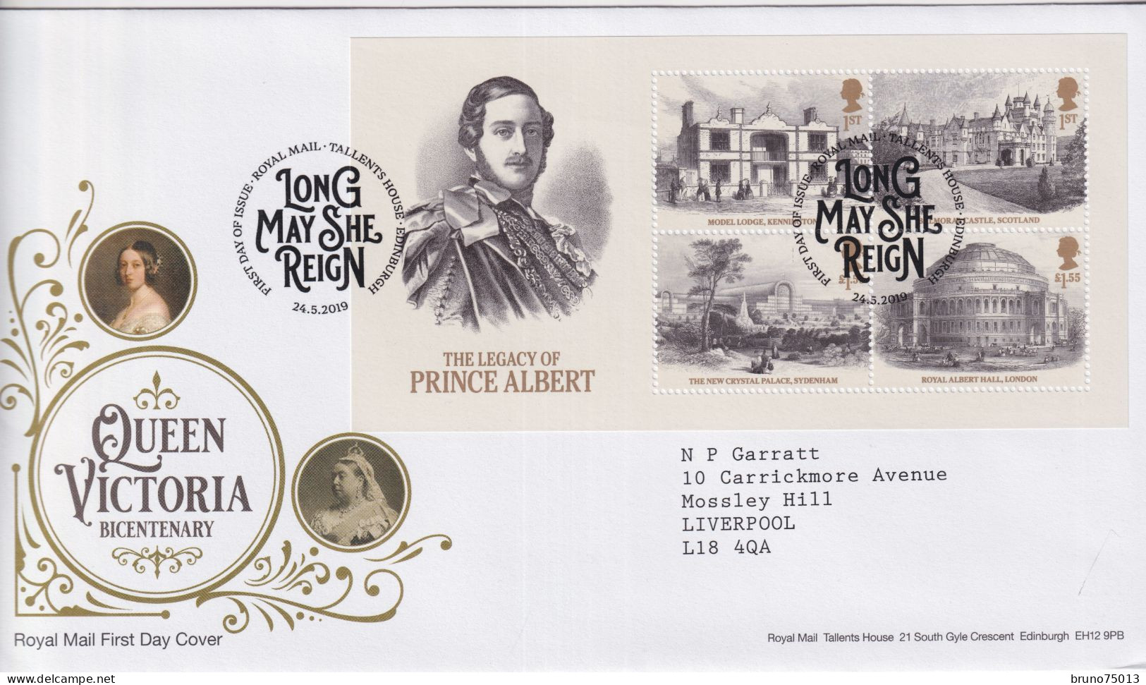 FDC Birth Bicentenary Of Queen Victorias SG MS4225 - Cartas & Documentos