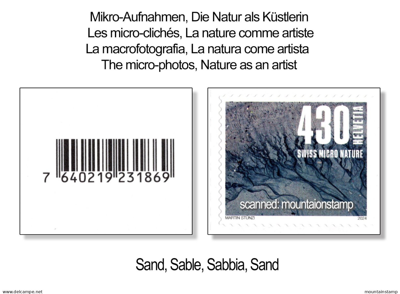 Switzerland 2024 Naturmuster Motifs Naturels Motivi Naturali Natural Patterns Sand, Sable, Sabbia, Sand - Unused Stamps