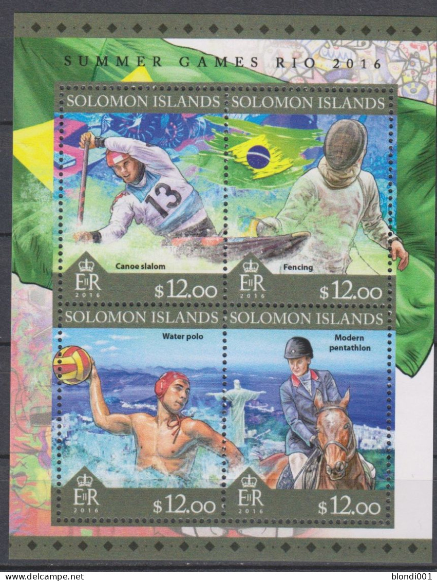 Olympics 2016 - Fencing - EQUESTRIAN - SOLOMON ISLANDS - S/S MNH - Sommer 2016: Rio De Janeiro